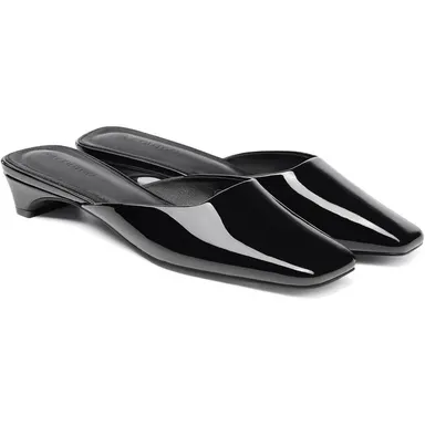 Coutgo Women's Satin Mules, Closed Square Toe Slip-On Kitten Heels for Women, Backless Lightweight Casual Dress Shoe, Footwear,back to school,back to school haul