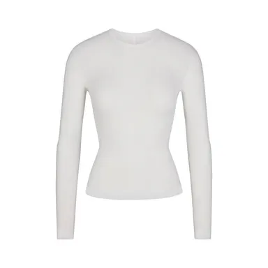 SKIMS SHEER RIB LONG SLEEVE TOP