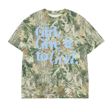 Girl, Give it to God Christian T-shirt Puff Print Trendy Cute