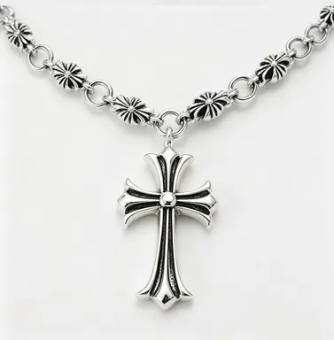 Vintage Cross Necklace for Men Women | Stainless Steel Pendant Chain | Y2K Trendy Jewelry Gift