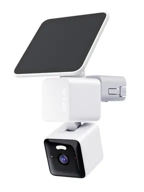 Wyze Solar Cam Pan 2K — Battery Solar Powered 2K HD WDR Security Camera w/ 360º x 70º Pan Tilt Zoom (PTZ), AI Motion Tracking, Color Night Vision, WiFi, IP65 Weather Resistance