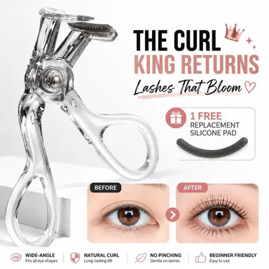 Professional Eyelash Curler – Wide Angle Natural Lift \& Precision Root Curl for Perfect Lashes