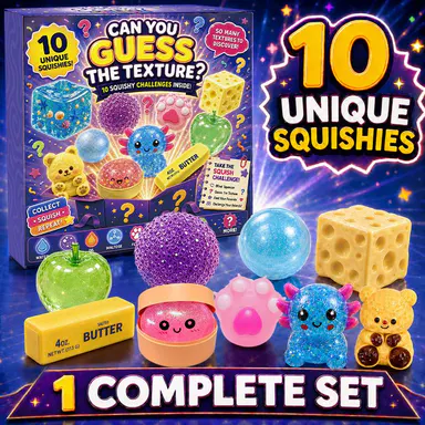 BEIREG 10-Piece Mixed-Texture Fidget Squishies Variety Pack - Unisex Kids Stress Relief Toys with Slow Rising, Fast Rebound, Crunchy Feel, Multiple Bounces, 10 Styles, Guessing Game, Gift-Ready - Includes Squishy Balls, Stress Ball Squishies, Fidgetssquis