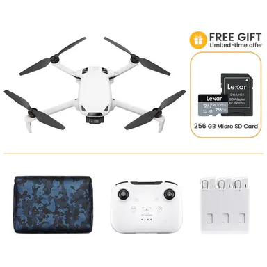 Skyrover S1 Mini Drone Bundle with Camera 4K/60fps Video, Lexar Professional 1066x 256GB U3 A2 V30 microSDXC Included, 3-Axis Gimbal Stabilization, 39,000ft Video Transmission, 120-Min Flight Time, Under 249g, Auto Tracking, Return to Home,