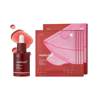 [NEW] [medicube] NAD+ EGF Power Duo | NAD+, EGF, Collagen Extract, Anti-aging, Plumping, Radiance Boosting | Cares for Look of Fine Lines, Skin Elasticity & Firmness For Youthful-looking Skin | NAD+ EGF Firming Serum & Gel Mask | Korean Skincare, K-Beauty