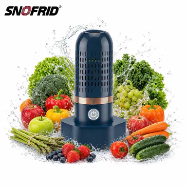 Snofrid Compact OH-Ion Vegetable Purifier Produce Cleaner - Portable Electrolysis Groceries Washer, 10-Min Deep Clean for Produce, Meat, Seafood, No Scrubbing, IPX7 Waterproof, Low Maintenance for Home, Travel