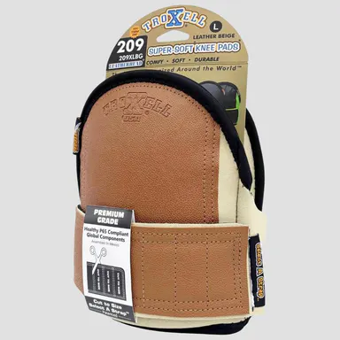 TROXELL USA SuperSoft Leatherhead Kneepads - (Large Size / Bagged in Pairs)