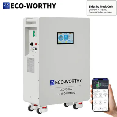 【16kWh Battery】ECO-WORTHY 48V 314Ah  LiFePO4 Lithium Battery, 16.1kWh High Capacity Energy Storage with Breakers RS485/CAN/RS232 for home