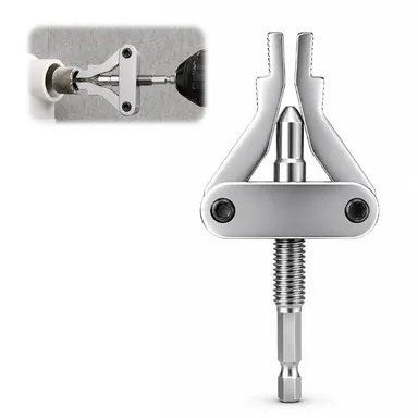 Broken Pipe Thread Extractor, Universal 1/2\" 3/4\" 1\" Pipe Nipple Remover, Drill Powered Broken Thread Removal Tool for Rusty Faucet & Pipe Nipples