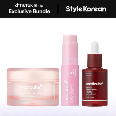 [Official Medicube Partner] Triple Lift & Volume Routine | Firming, Volume & Collagen Care for Bouncy, Youthful Skin | NAD EGF Firming Serum, PDRN Pink Collagen Volume Multi Balm Stick, Triple Collagen Cream