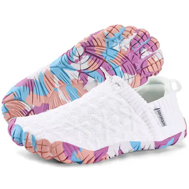 WateLves Daisy Knit Barefoot Shoes Women Men Wide Toe Breathable Walking Shoes Quick-Dry Anti Slip Lightweight Aqua Shoes for Gym Workout Driving Climb Athletic Beach Swim Surf Yoga#sohochic