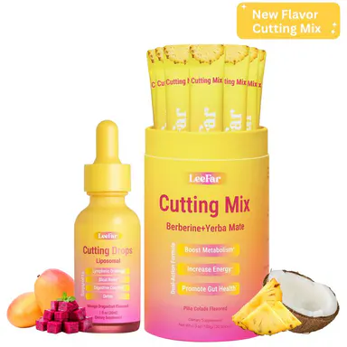 【Leefar Cutting Bundle】Leefar Cutting Mix| Piña Colada Flavor*1+Leefar Cutting Drops| Mango Dragonfruit Flavor *1