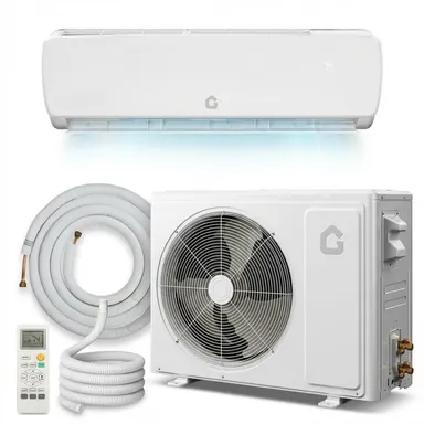 GARVEE 9000 BTU Mini Split AC Unit - 19 SEER2 Inverter Wall-Mount Cool/Heat System, 230V, 6 Modes, Quiet Op, for Rooms Up to 450 Sq.Ft