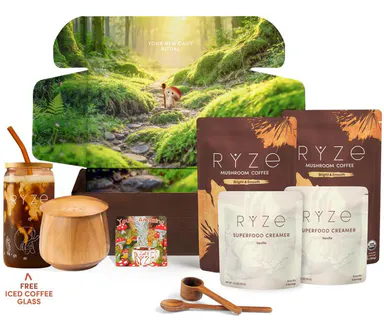 RYZE SUPERFOODS Organic Mushroom Blend Instant Coffee Drink Mix (The RYZE Collection)