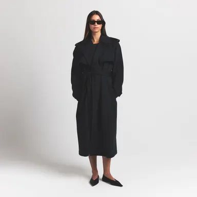 SKIMS BOYFRIEND FLEECE OVERSIZED TRENCH COAT