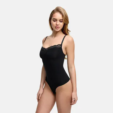 Women's Lace Sculpting Bodysuit, Tummy-Control Shapewear for Daily Wear