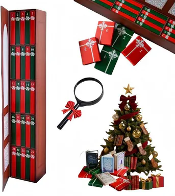 Mini Book Ornament Advent Calendars 2026, Book Lovers Gifts Advent Calendar With 24 Books Gift Halloween & Christmas Advent Calendar Holiday Home Decorations Perfect Halloween For Kids